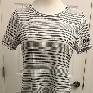 DKNY black and white stripe dress